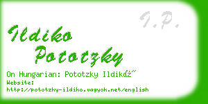 ildiko pototzky business card